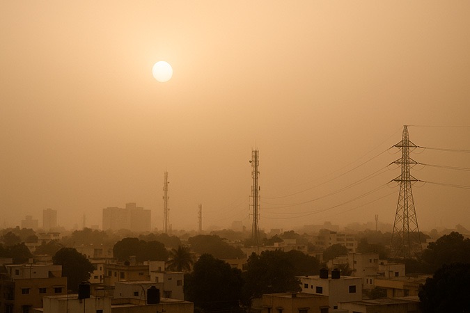 Cielo opaco y calor sofocante marcan el inicio de semana en el país