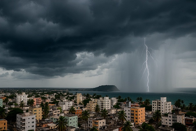 Pronostican aguaceros, tronadas y ráfagas de viento este lunes en varias provincias dominicanas&nbsp;
