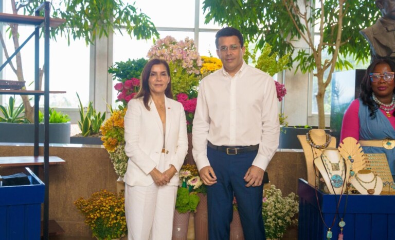 Ministro Collado recibe visita de la embajadora de los EE.UU Leah Campos