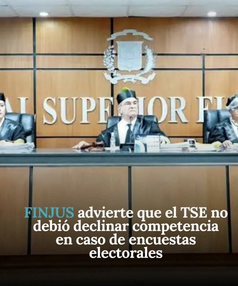FINJUS considera que el TSE debió conocer recurso contra reglamento de la JCE sobre encuestas electorales