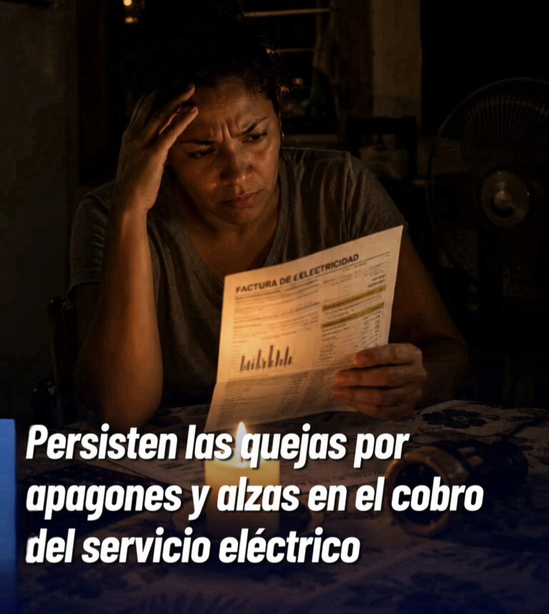 Aumentan las denuncias por alzas en las facturas eléctricas y prolongados apagones
