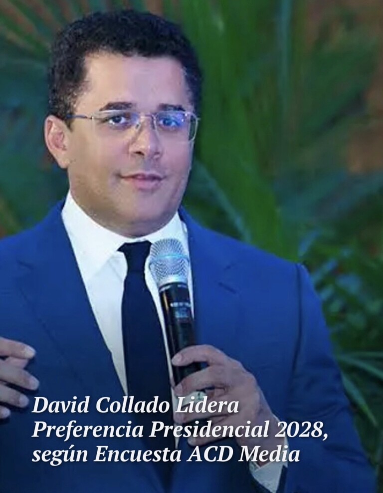 Encuesta de ACD Media sitúa a David Collado al frente de las preferencias presidenciales rumbo a 2028