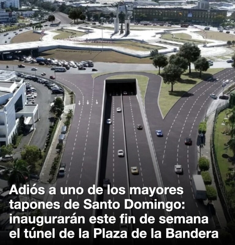 Presidente Luis Abinader inaugura este domingo el túnel de la Plaza de la Bandera
