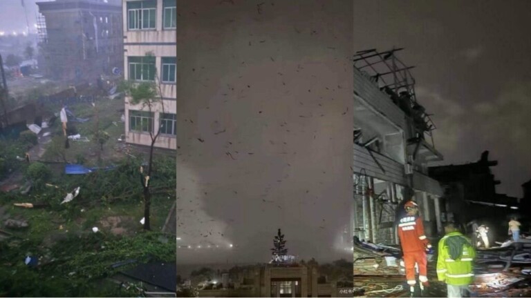 Tornados, tifón y deslizamiento de tierra dejan 20 muertos en China; reportan miles de afectados
