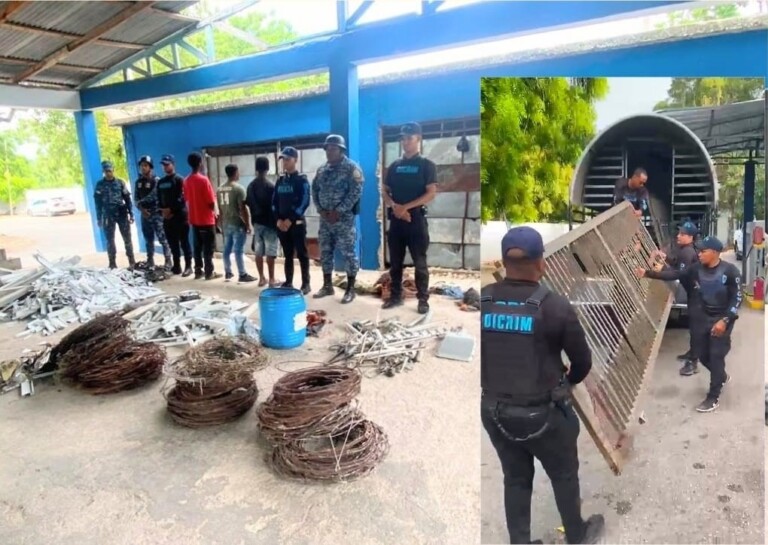 Policía desmantela centros de acopio vinculados a presunta compra de metales robados en Barahona