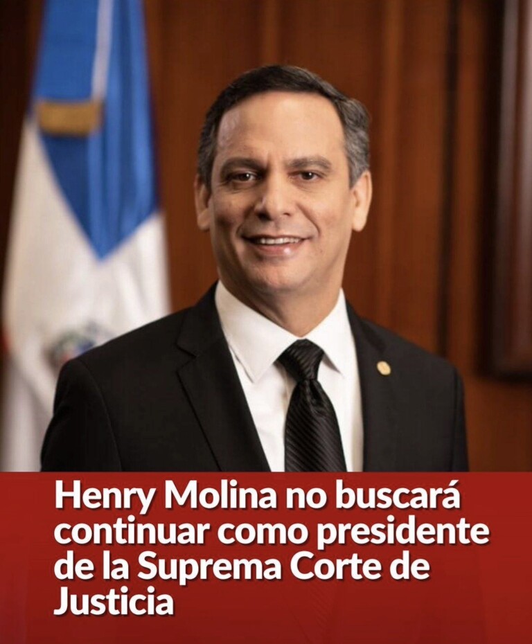 Henry Molina no buscará continuar al frente de la Suprema Corte de Justicia