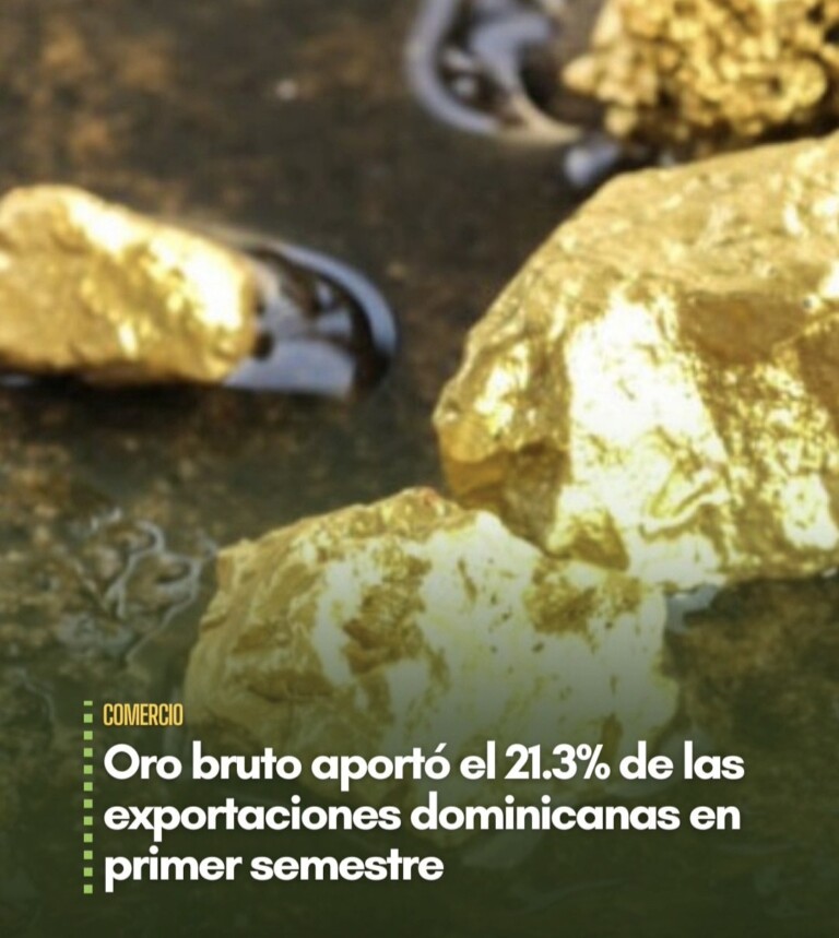 📰 El oro lidera las exportaciones dominicanas con más de US$1,681 millones en el primer semestre de 2026