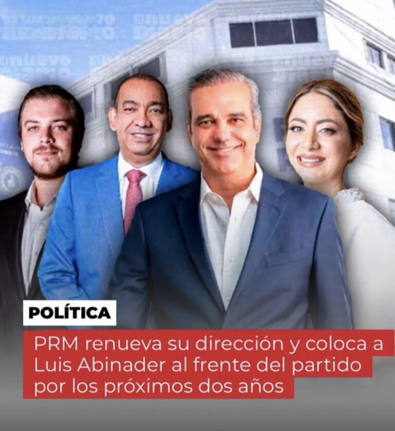 PRM renueva su dirección política y ratifica a Luis Abinader como presidente