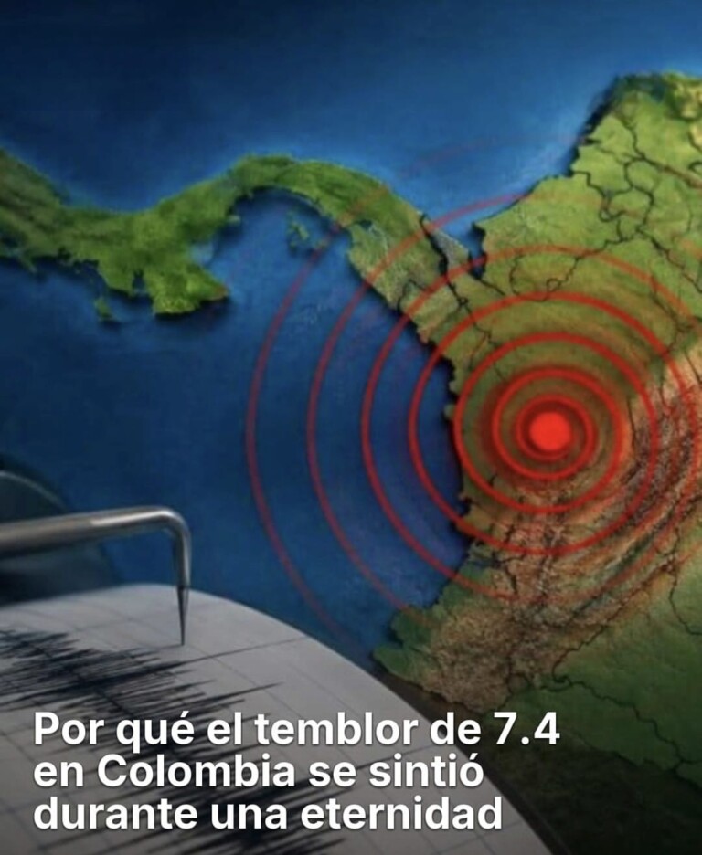 🌎 Fuerte sismo de magnitud 7.4 sacude Colombia y causa daños en varias ciudades