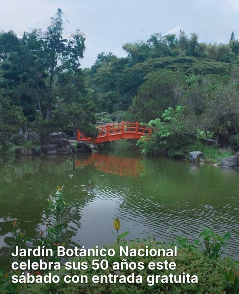 Jardín Botánico Nacional celebrará su 50 aniversario con entrada gratuita