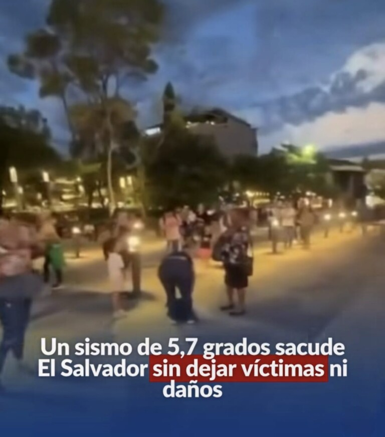 Sismo de magnitud 5.7 sacude El Salvador sin reportes de daños