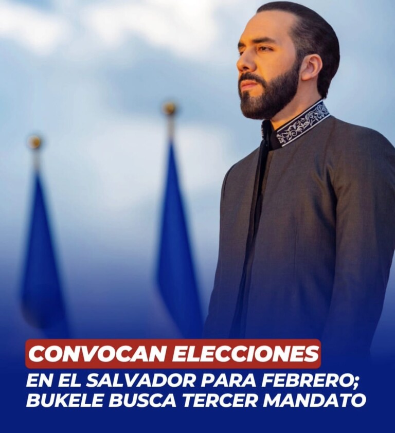 El Salvador convoca elecciones generales para febrero de 2027; Bukele buscará un tercer mandato