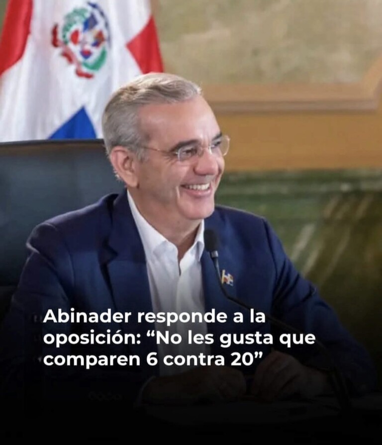 Abinader: “A algunos amigos de la oposición no les gusta que comparen 6 contra 20”