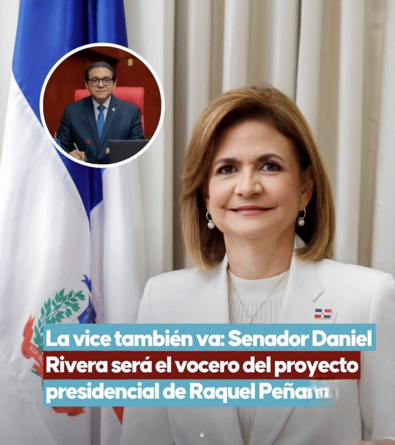 Senador Daniel Rivera asumiría como vocero del proyecto presidencial de Raquel Peña, según Virgilio Feliz