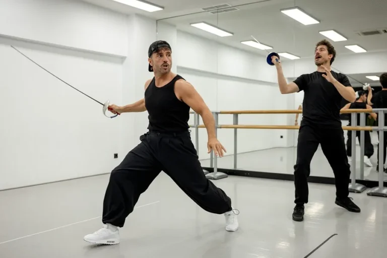 David Bustamante, un pícaro espadachín en acción, se prepara para emular a ‘El Zorro’